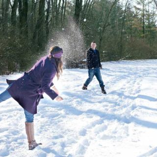 guerra de bolas de nieve